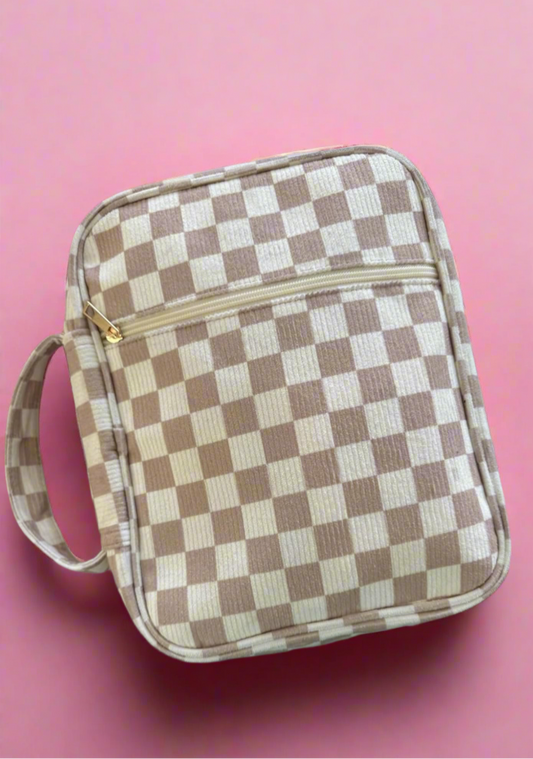 The Steadfast Corduroy Tan-Checkered Bible Cover Case