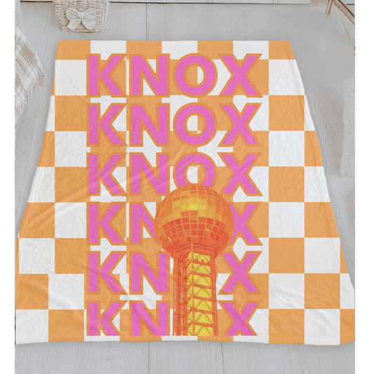 Knox Girl Blanket | Preppy Pink Sunsphere Edition