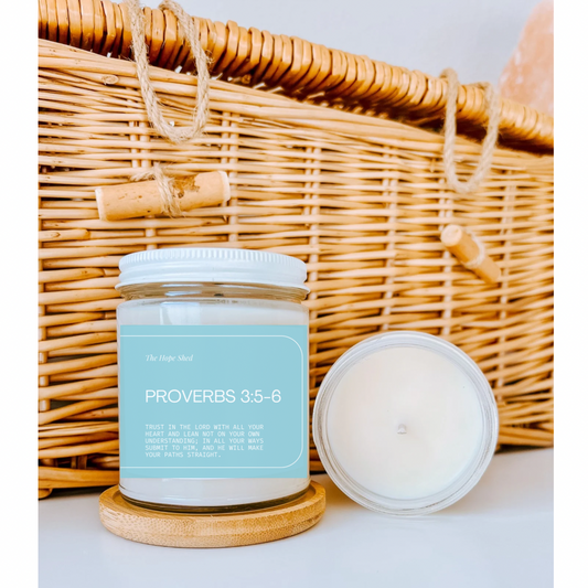Scripture Candle - Proverbs 3:5-6