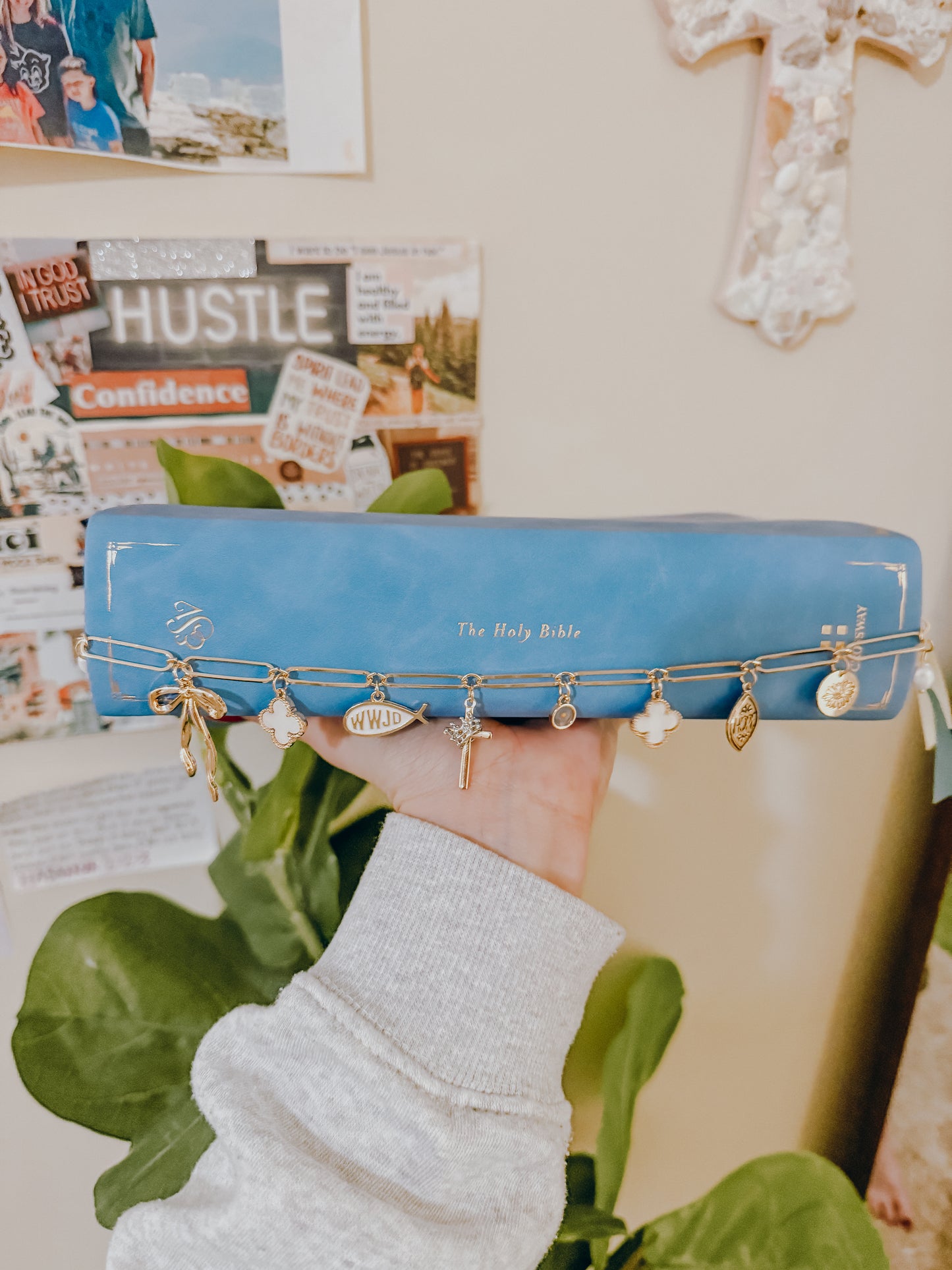 Handmade Bible Chain Bookmark | Adjustable Faith Charm Chain for Bibles & Journals