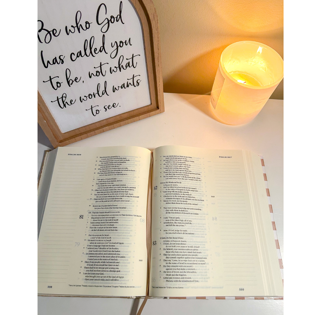 Tan Checkered Note-Taking Bible | ESV Wide Margin Journaling Bible